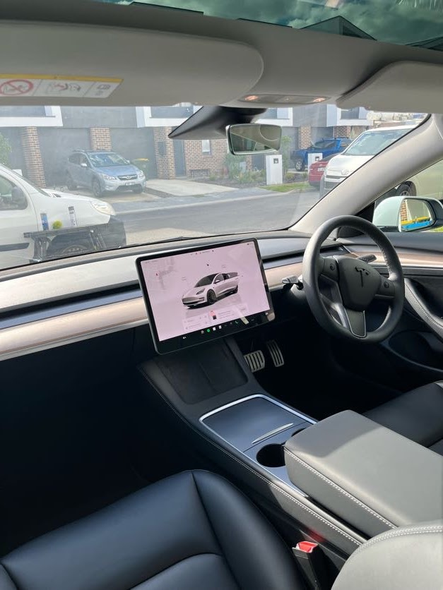 Tesla Model 3 interior after a full interior detail